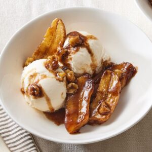 Banana Foster (Caramelised banana with ice cream)