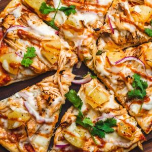 Hawain Chicken Pizza (Napolitana sauce, pineapple, chicken, mozzarella cheese)